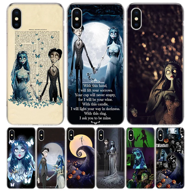 

Tim Burtons Corpse Bride Silicon Call Phone Case For Apple iPhone 11 13 Pro Max 12 Mini 7 Plus 6 X XR XS 8 6S SE 5S + Cover Coqu