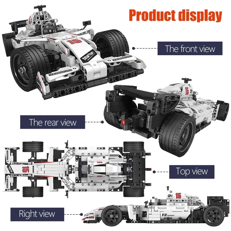Гоночный автомобиль MOC F1 2 4 ГГц высокотехнологичный с мотором 729 шт. в комплекте