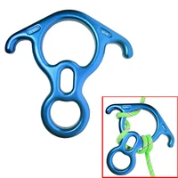 50kn rock climbing descender ox horn 8 descend ring downhill eight ring with bent ear rappelling gear belay device equipment