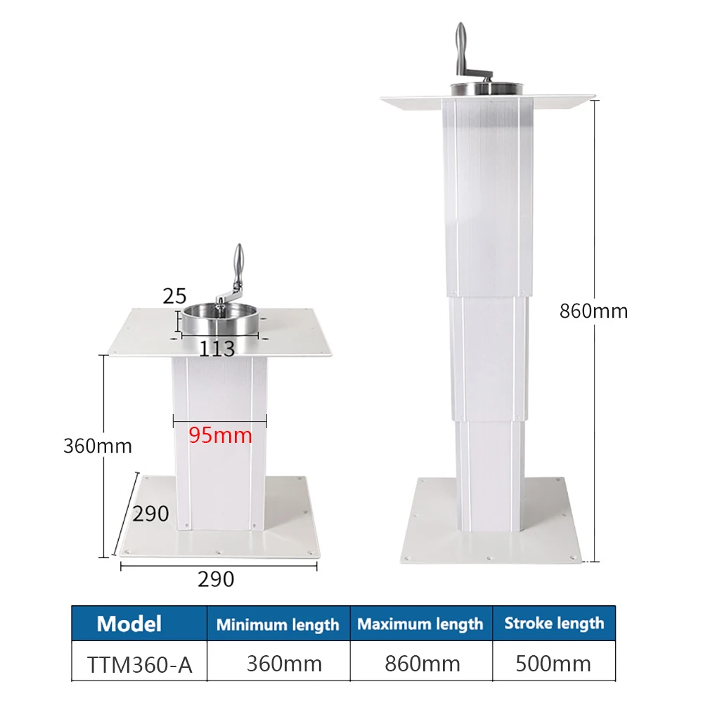 Электрический подъемник подъемный стол макс 80 кг подъемная платформа 360-860 мм для