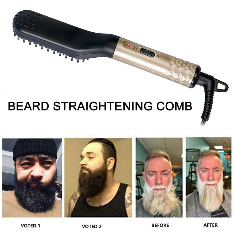 

Multifunctional Electric Hair Comb Brush Beard Straightener Beard Straightening Comb Straight Hair Curler Styling Tools