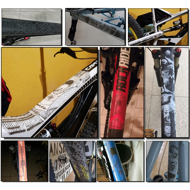 

DIY граффити велосипедные светоотражающие наклейки MTB дорожный велосипед Защита рамы устойчивая к царапинам клейкая лента безопасность вел...