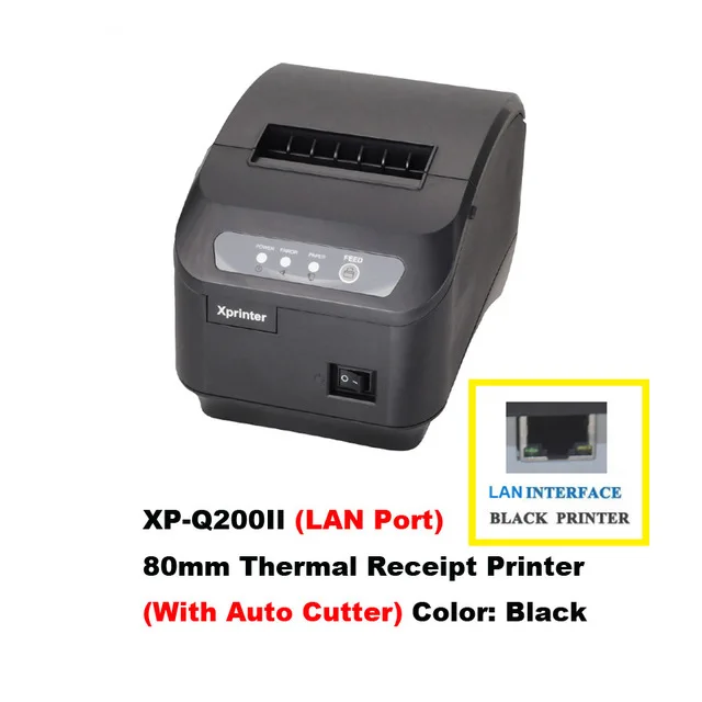 XP-Q200II LAN JEPOD XP-N160II Новое поступление 80 мм автоматический резак чековый принтер POS принтер USB/LAN/USB+ Bluetooth порты для молочного чая магазин - Цвет: XP-Q200II LAN