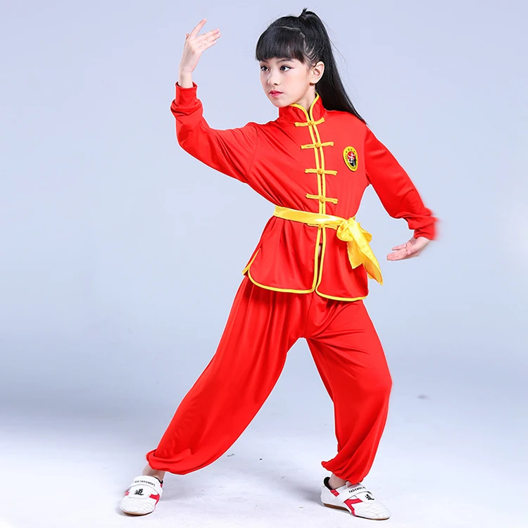 Высококачественный китайский костюм кунг-фу для девочек Китайская традиционная