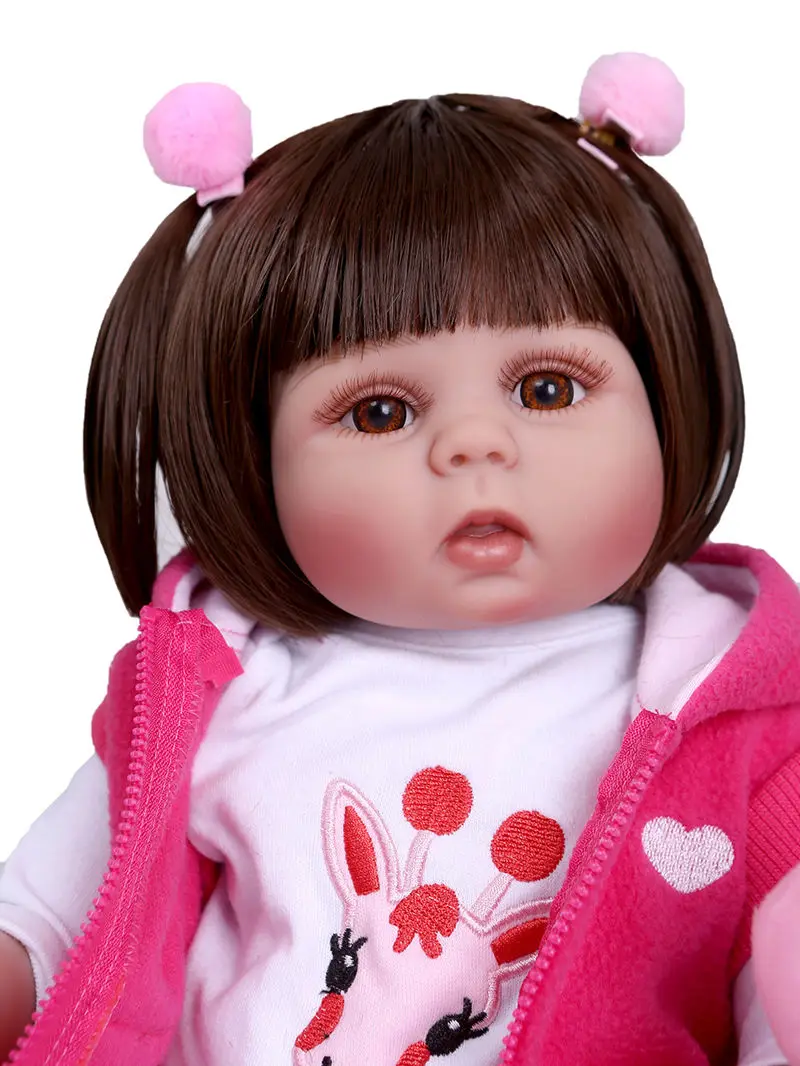 19 дюймов 48 см розовый жилет в горошек олень reborn doll девочка розовом платье всего