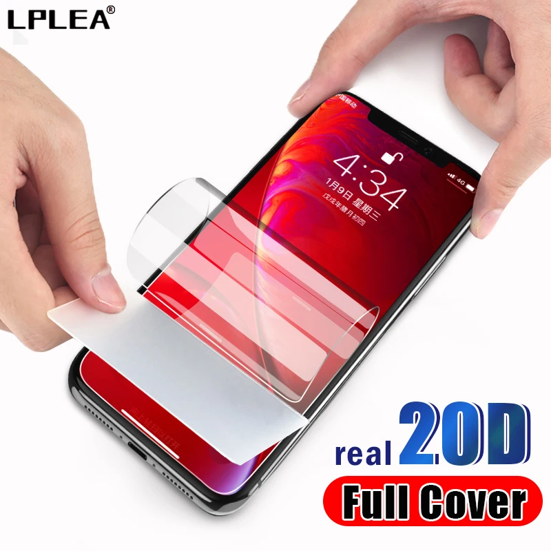 20D полное покрытие изогнутая Гидрогелевая пленка для iPhone XR X XS 11 Pro MAX Защита экрана для iPhone 6 6s 7 8 Plus мягкая пленка не стекло
