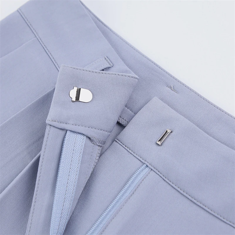 

Two Piece Set Women Summer Clothing Solid Women's Sets O-Neck Short Sleeve Top and Wide Leg Pants Suits Office Ladies Outfits