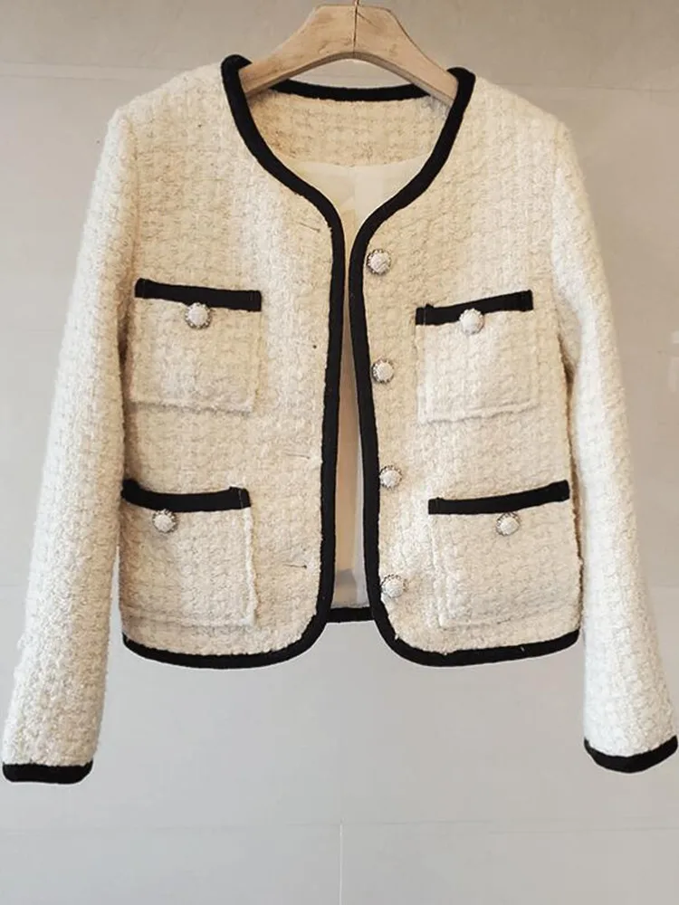 Куртка женская шерстяная твидовая осенняя винтажная | Женская одежда