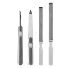4 шт. Пилочки для ногтей комплект Нержавеющаясталь Пилочки для ногтей, удаляет мертвую кожу вилка Гриндер для ногтей, для маникюра, педикюра Инструменты