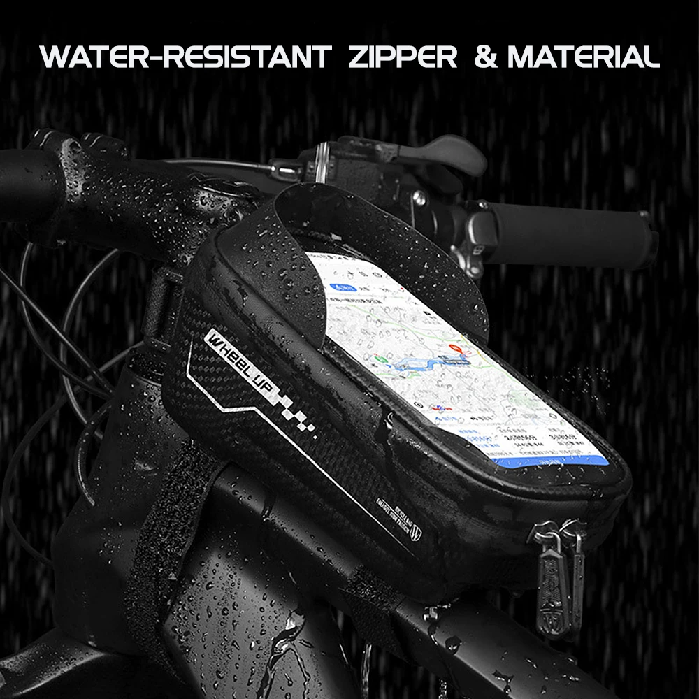 Bike Frame Bag Front Tube Bicycle Handlebar with Touchscreen Phone Case Holder | Спорт и развлечения