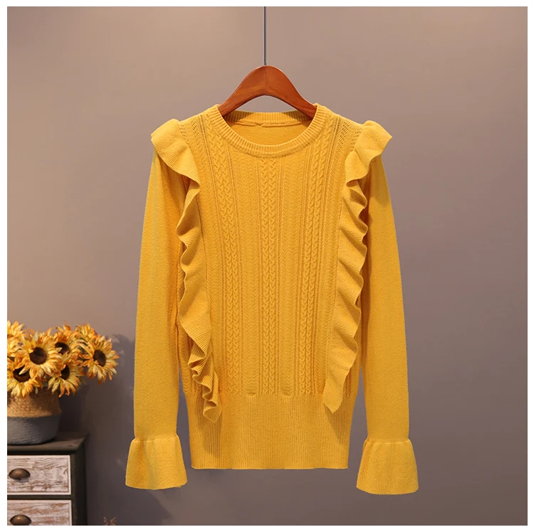 Модное платье для малышей трикотажный пуловер с длинными рукавами на осень