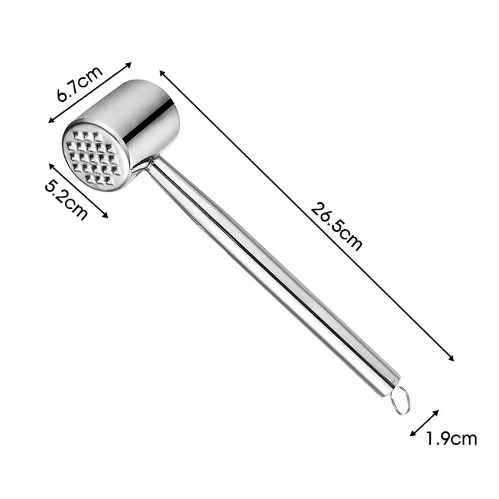 

Meat Hammer 304 Stainless Steel Meat Tenderizer Stainless Steel Double Sided Hammer Tool For Chicken Beef Steak Pork Fish