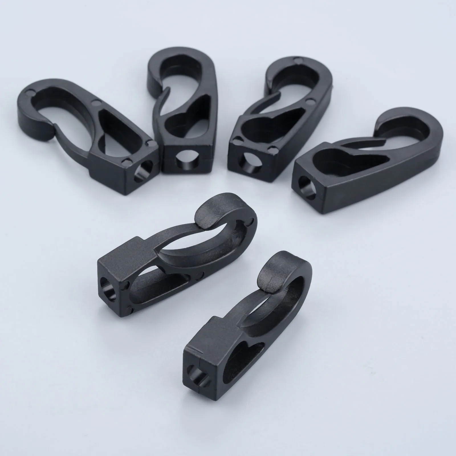 

6Pcs Nylon Hooks Kayak Canoe Boat Dinghy 6mm Bungee Rope Shock Cord Terminal End Hook Snap Clips Buckles Kayaking Accessories
