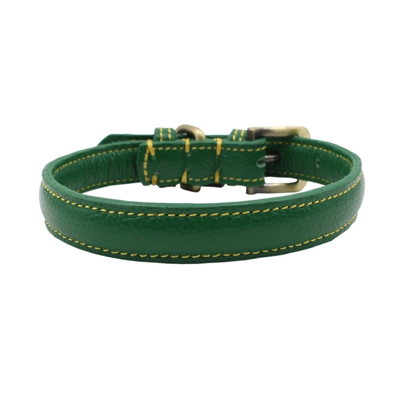 Кожаный ошейник для собак регулируемый с поводком Pitubull немецкая овчарка большие