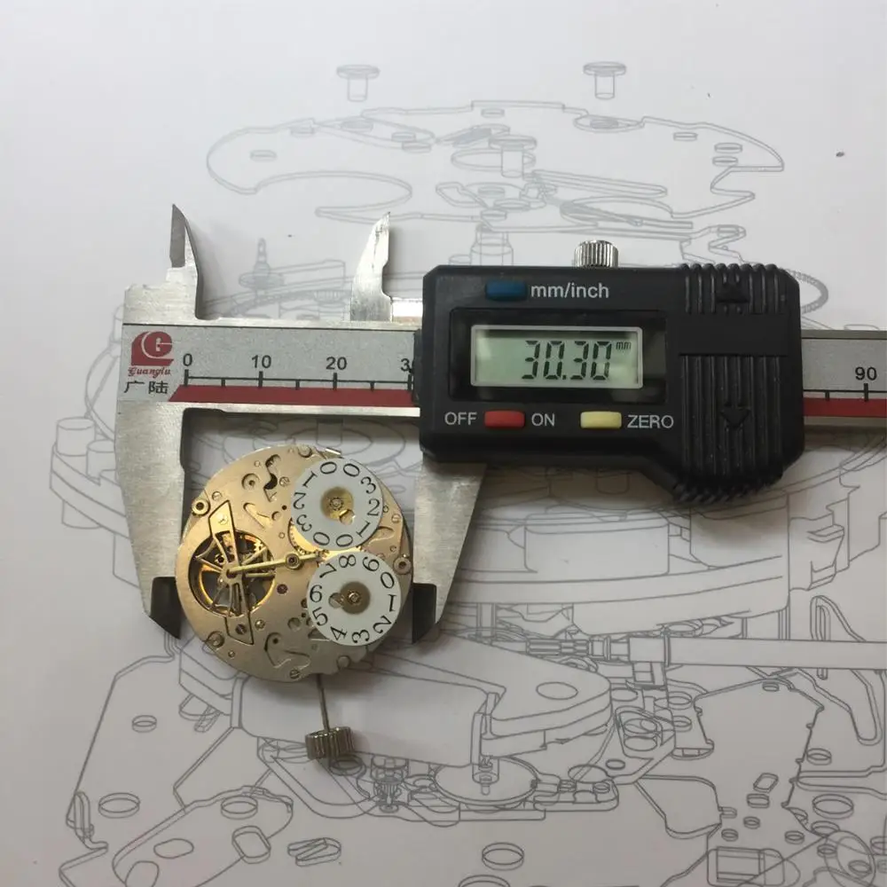 Часы аксессуары отечественный механизм ST2525 Многоконтактный 5 контактов 12:00
