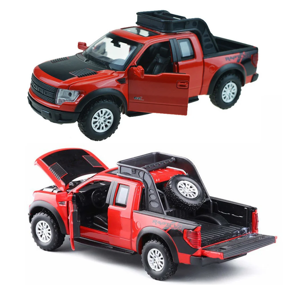 Литая модель автомобиля Ford Raptors F150 1:32 Игрушечная металлическая Инерционная для
