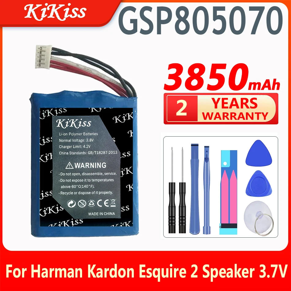 

KiKiss GSP805070 Replacement Battery For Harman Kardon Esquire 2 CP-HK03 Speaker Loudspeaker 5-wire Plug +tools