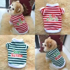 Рождественская одежда для собаки, симпатичная полосатая одежда для собаки, свитшот для щенка, костюм для собаки, прочный Теплый мягкий свитер для собаки