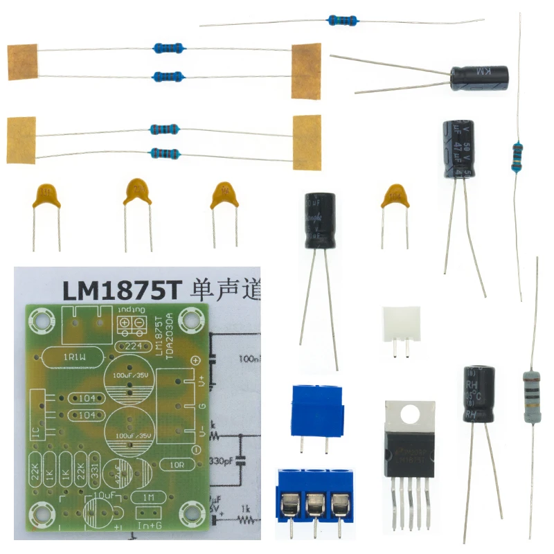 LM1875T Mono Boom Level Power 30W Amplifier Board Speaker PCB Production DIY Kit LM1875 | Электронные компоненты и