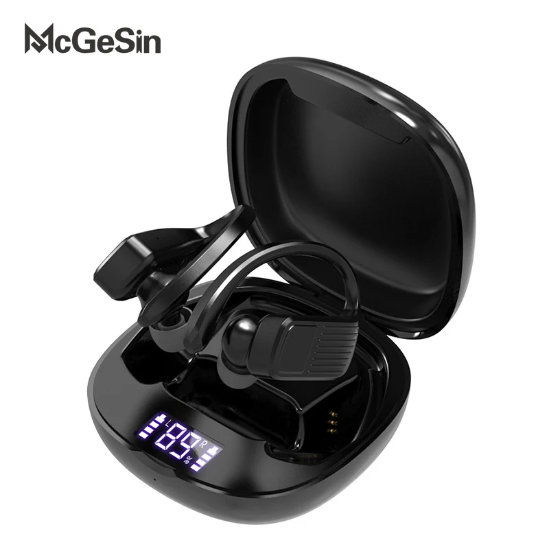 Спортивные наушники McGeSin Bluetooth V5.0 беспроводные T11 Tws музыкальные с крючком IPX5