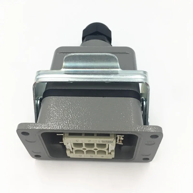 

Rectangular Heavy-duty Connector Hdc-he-006-2db Hot Runner Plug-in 6-core 16A Concealed Waterproof Aviation Plug