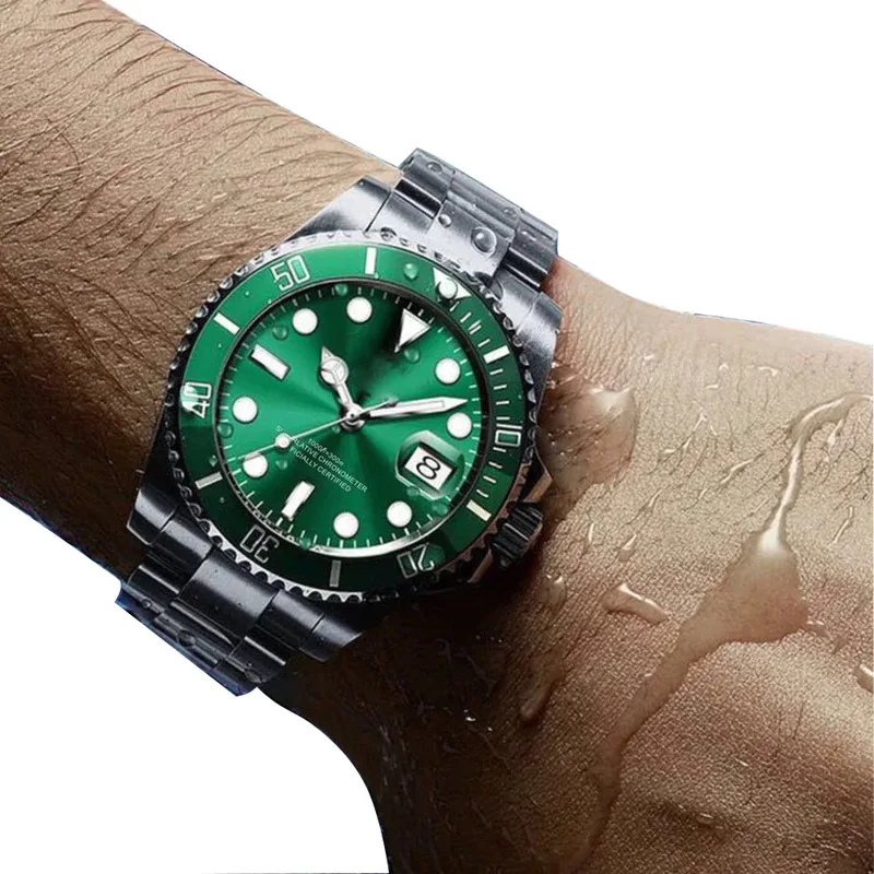 

Dropshipping 2020 Luxury Brand Master Mens Watch Stainless Steel Quartz Role watch Rotate Luminous Wristwatch Men Fashion Clock