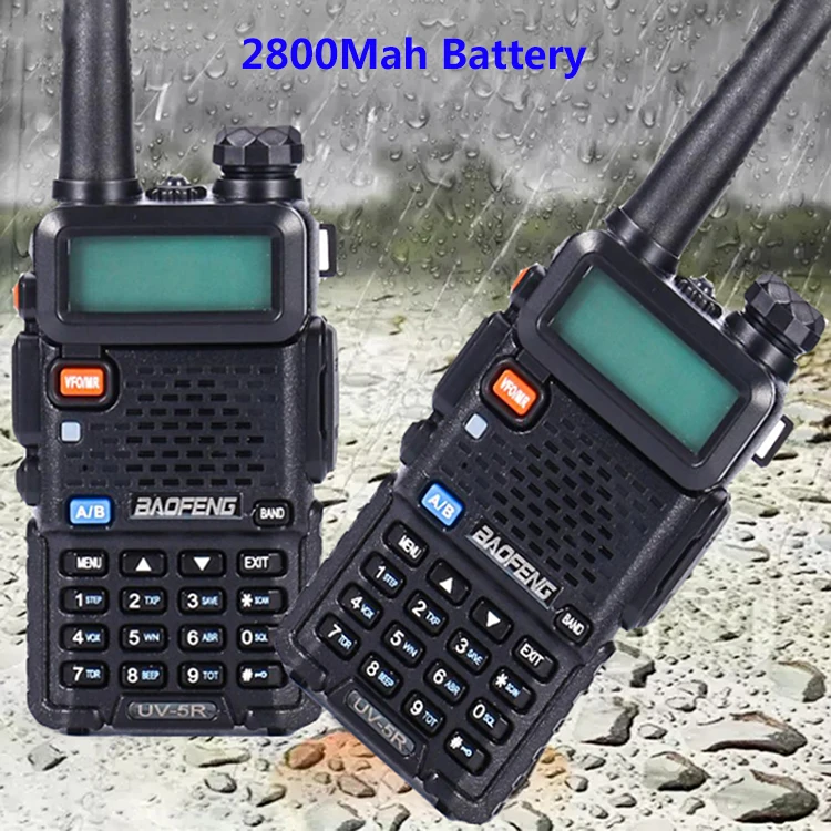 2 шт. vhf uhf Профессиональное двухстороннее радио ht baofeng UV-5R Любительская дальняя рация 10 км охотничий радиоприемник CB передатчик