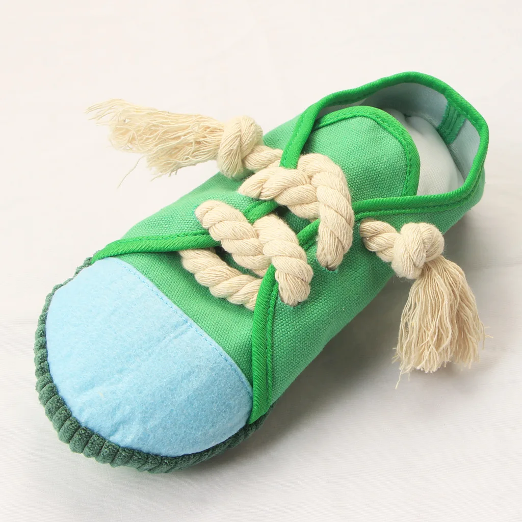 

Dog Toys Creative New Flat Slippers Pet Sounding Toys Teddy Dog Bite-resistant Grinding Doll Dog Toy Puppy