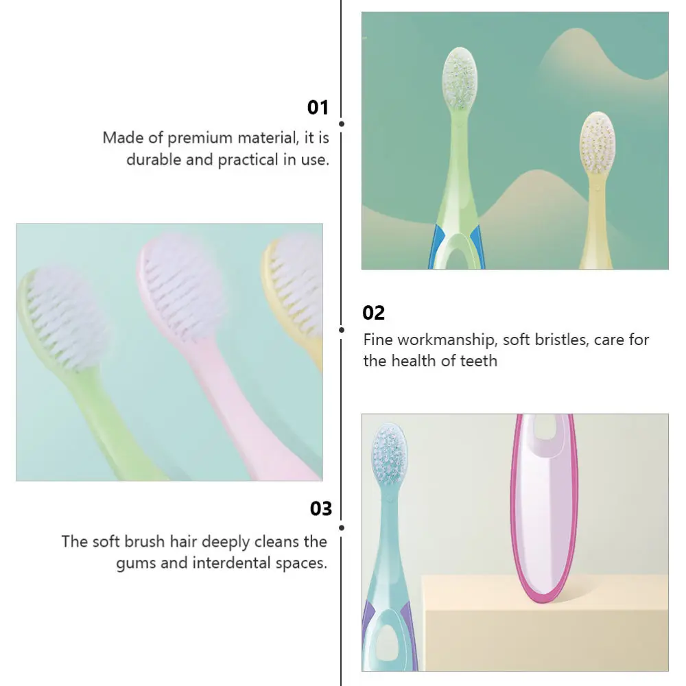 

4pcs Kids Toothbrushes Baby Teeth Cleaning Brush for Children (Assorted Color)