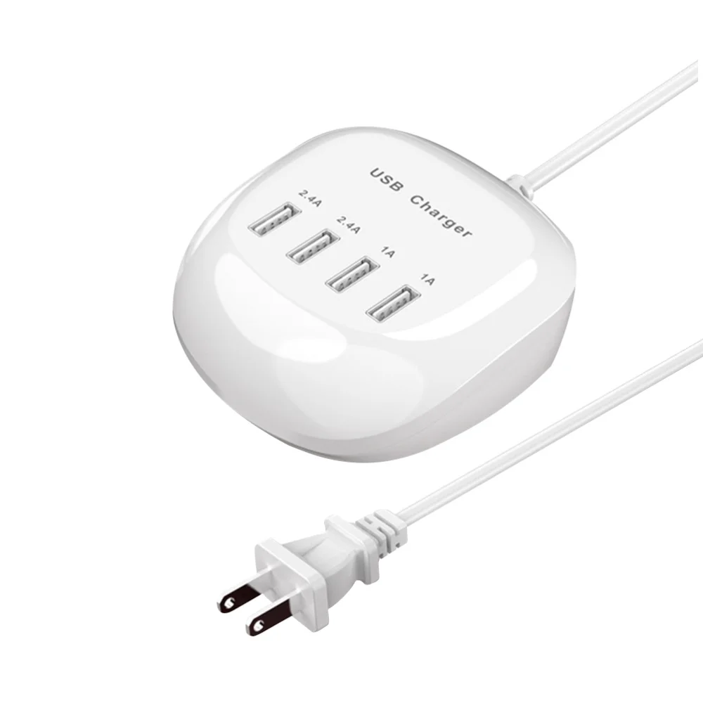 

Intelligent Multi-port USB Charger 2.4A High Current Fast Charger Practical Charging Tool Compatiple for Iphone Phones w