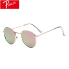 Солнцезащитные очки мужские и женские PSACSS, маленькие круглые очки в стиле ретро, с зеркальными линзами, UV400