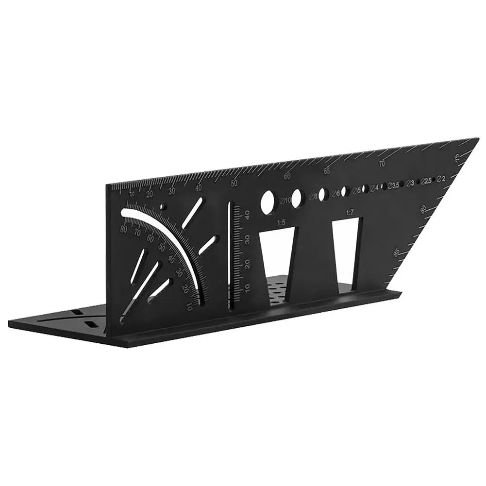 Плотничная линейка квадратная измерительная с углом 45 градусов и 90 3D в форме