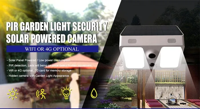 Камера Наружного видеонаблюдения ip66 1080p с широкоугольной солнечной батареей Wi-Fi