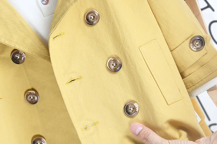

Spring Baby Boys Coats Toddler Infant Coats Gentleman Style Double-breasted Windbreaker Children Casual Jackets