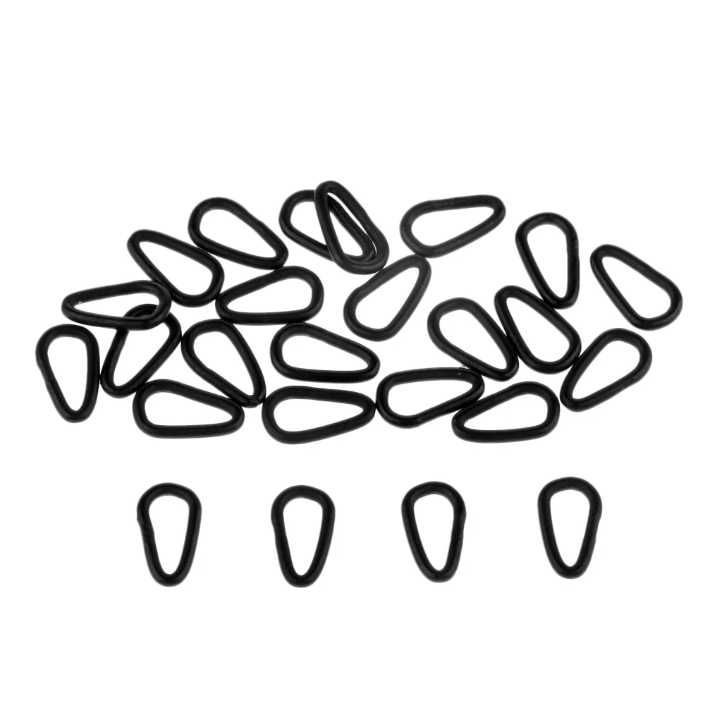 

25 шт. ловли карпа с капелькой слезинкой, Rig кольца со звеньями петли Регулируемый поворотный механизм зажимов для рыболовных приманок разъе...