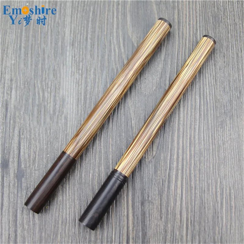 

Gold Silk Bamboo Gift Set Ebony Gel Pen Luxury Collection Retro Wooden Roller Ball Pen Ballpoint Pens for Business Man P841