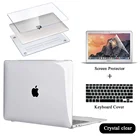 Жесткий Чехол для ноутбука Apple MacBook Pro 131516 дюймаMacBook Air 11 13 дюймовMacbook 12 дюймов + крышка клавиатуры + защита экрана