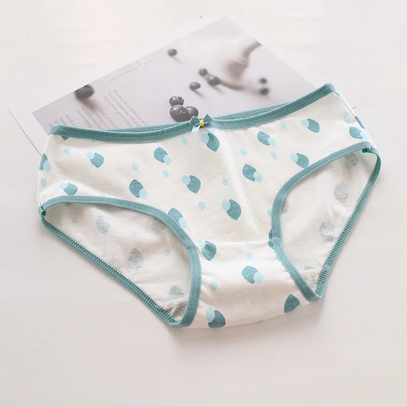 Хлопковые трусы женские повседневные с принтом листьев сексуальное нижнее белье
