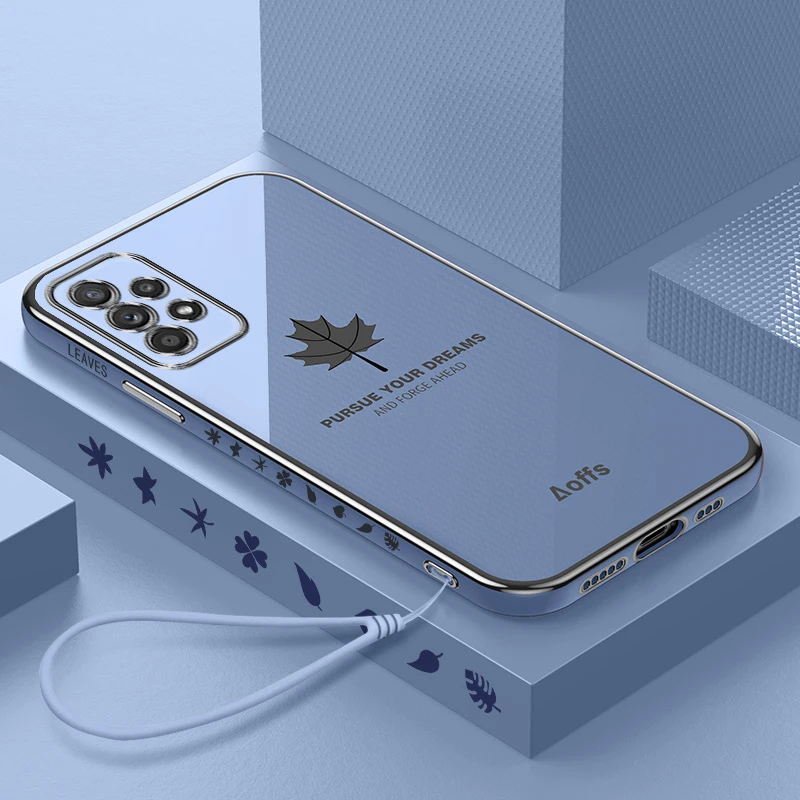 Мягкий чехол с квадратным покрытием и рисунком кленового листа для Huawei P20 P30 P40 Lite P50 Honor 20 30 50 Pro 8X 10i Y9 Prime 2019 Nova 3i 3