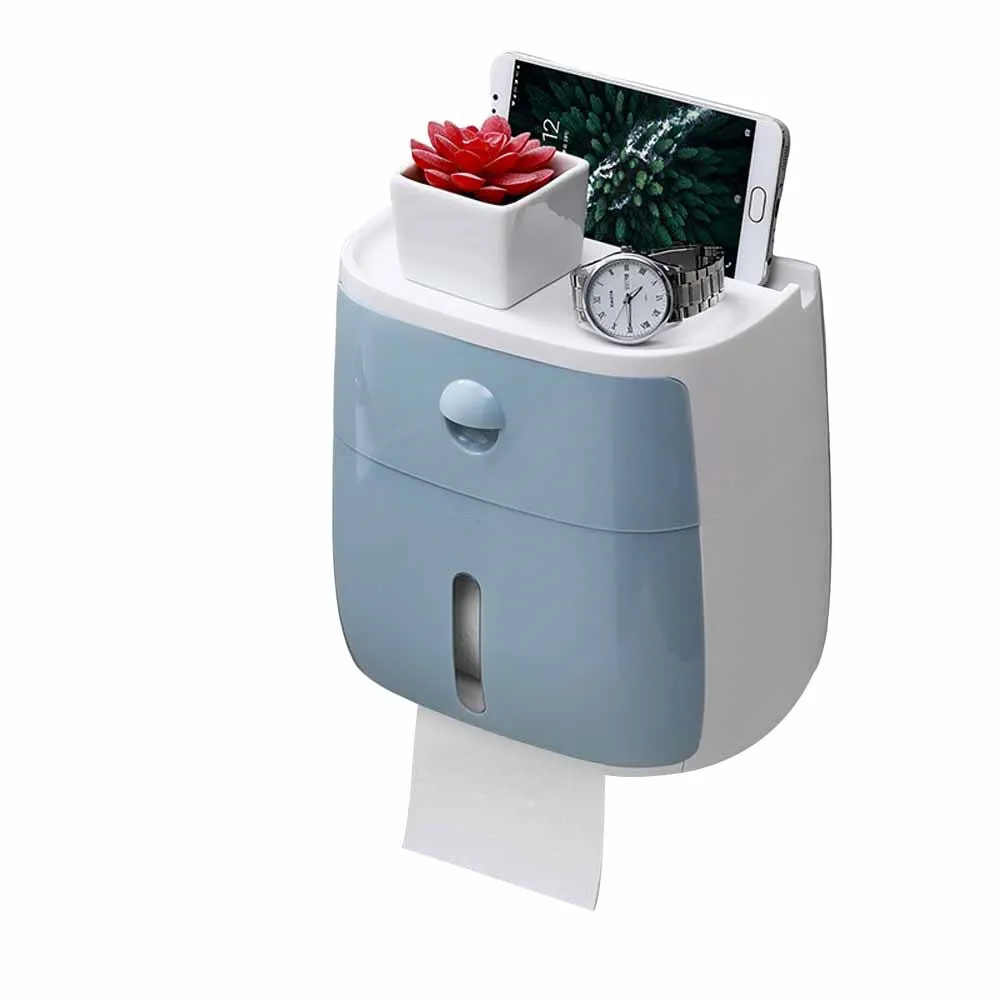 Водонепроницаемый настенный туалет ванная комната Бумага держатель Полотенца