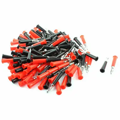 

Audio Speaker 4mm Male Banana Horn Connector Adapter Black Red 75Pairs