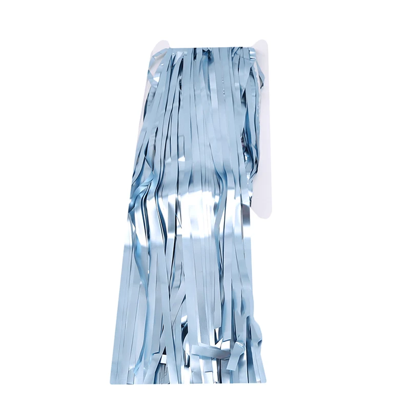 Золотая серебряная розовая синяя матовая металлическая занавеска с бахромой