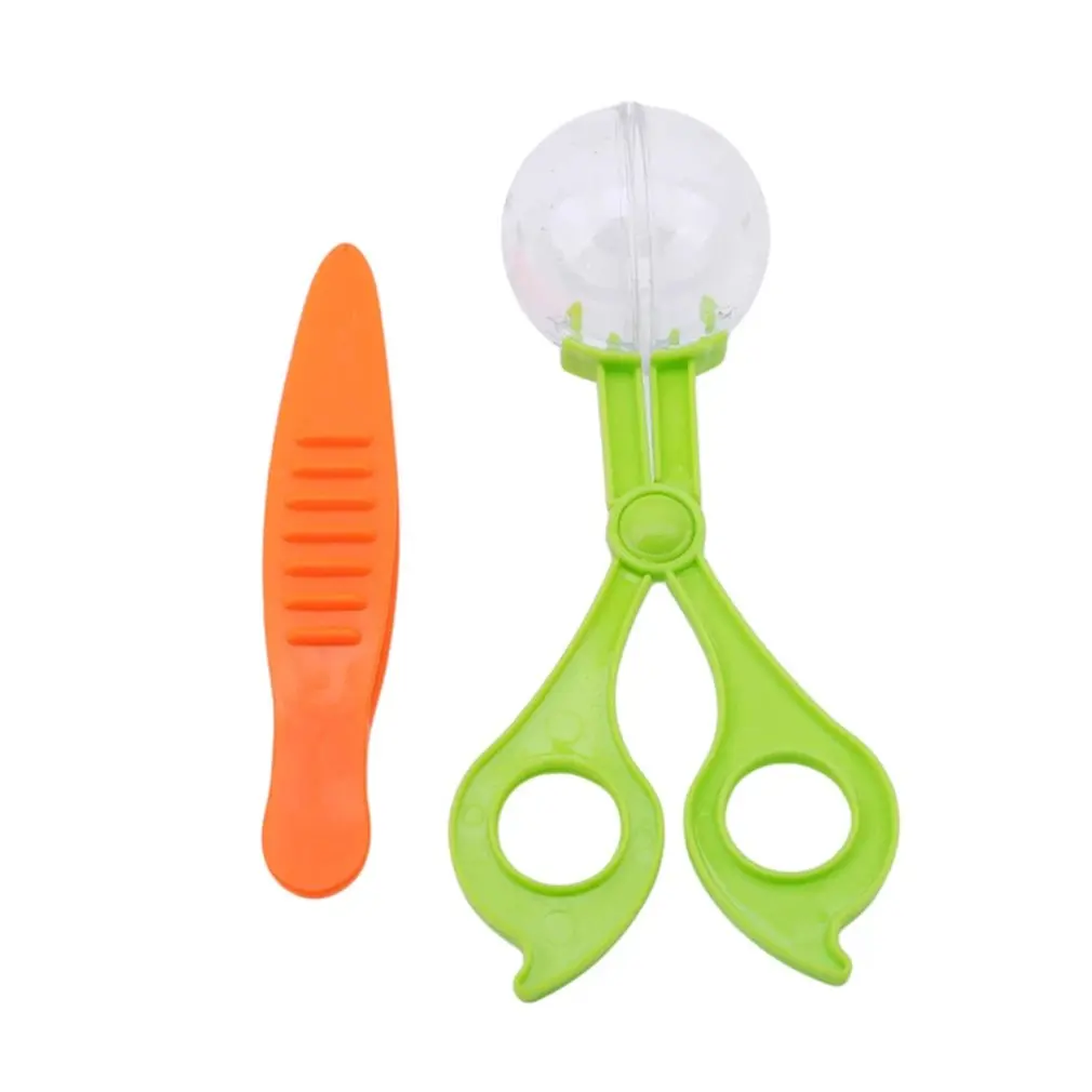 

Nature Exploration Toy Kit Kids Plant Insect Study Tool - Plastic Scissor Clamp Tweezers Inset Round Head Scissors Clamp Toy