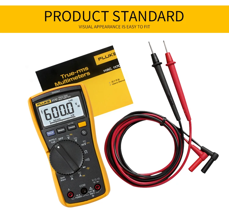 Цифровой мультиметр Fluke 117C HAVC voltalero с подсветкой 117 True RMS
