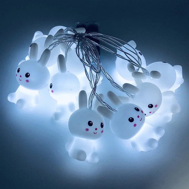

10/20 LED Little Rabbit String Lights Home Holiday Garden Decoration Lights Bedroom Decor Fairy Lights гирлянда светодиодная
