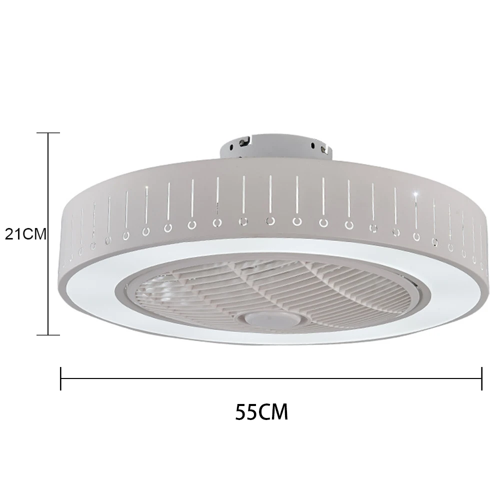 

52cm 58cm led ceiling fan lamp Fans light bedroom lamps modern minimalist children room home restaurant 40w three color changing