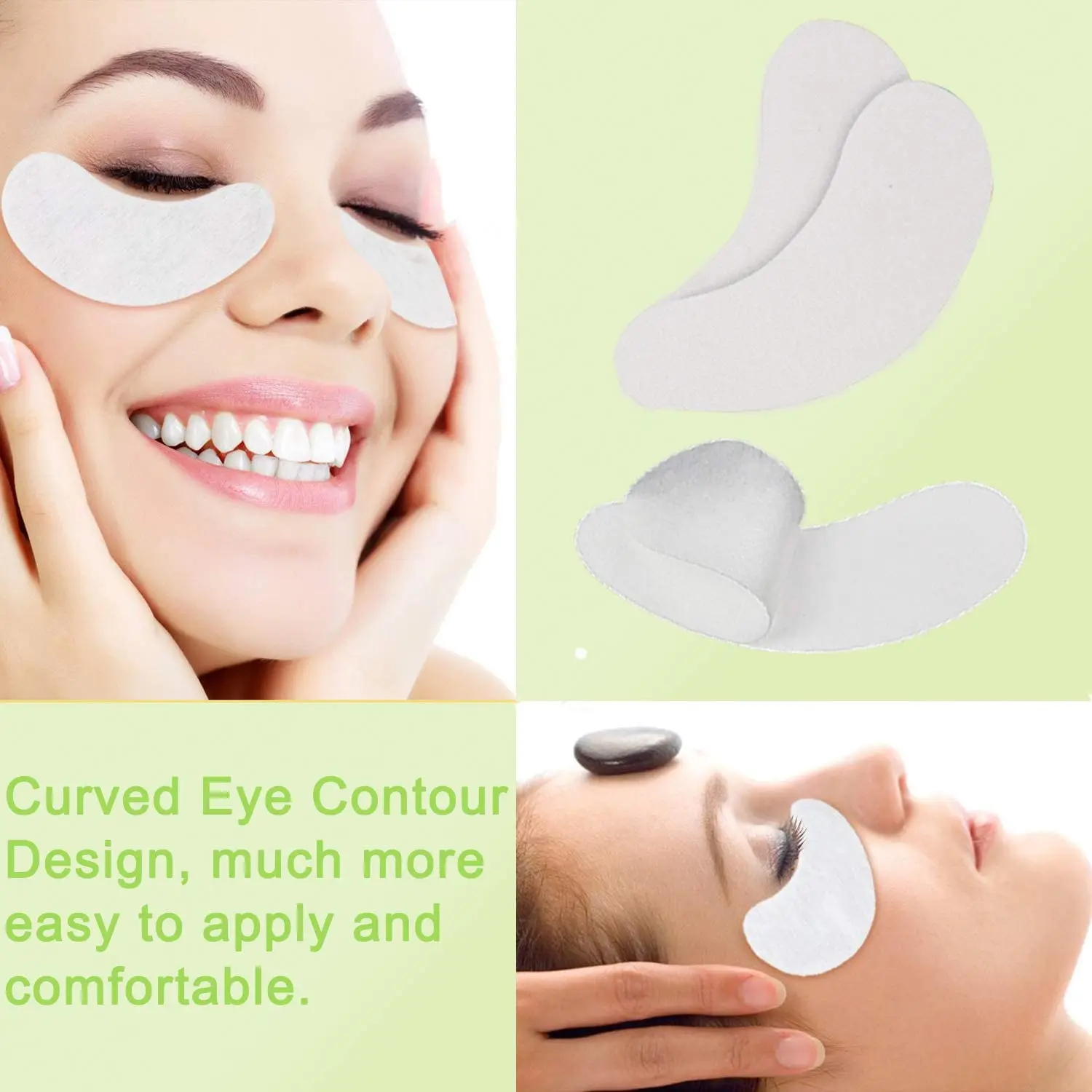 Патчи гелевые под глаза для наращивания ресниц профессиональные безворсовые