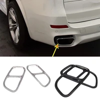 for bmw x5 f15 2014 2018 steel rear exhaust muffler tip tail pipe for m sports version x6 f16 2015 2019 automobiles tail throat