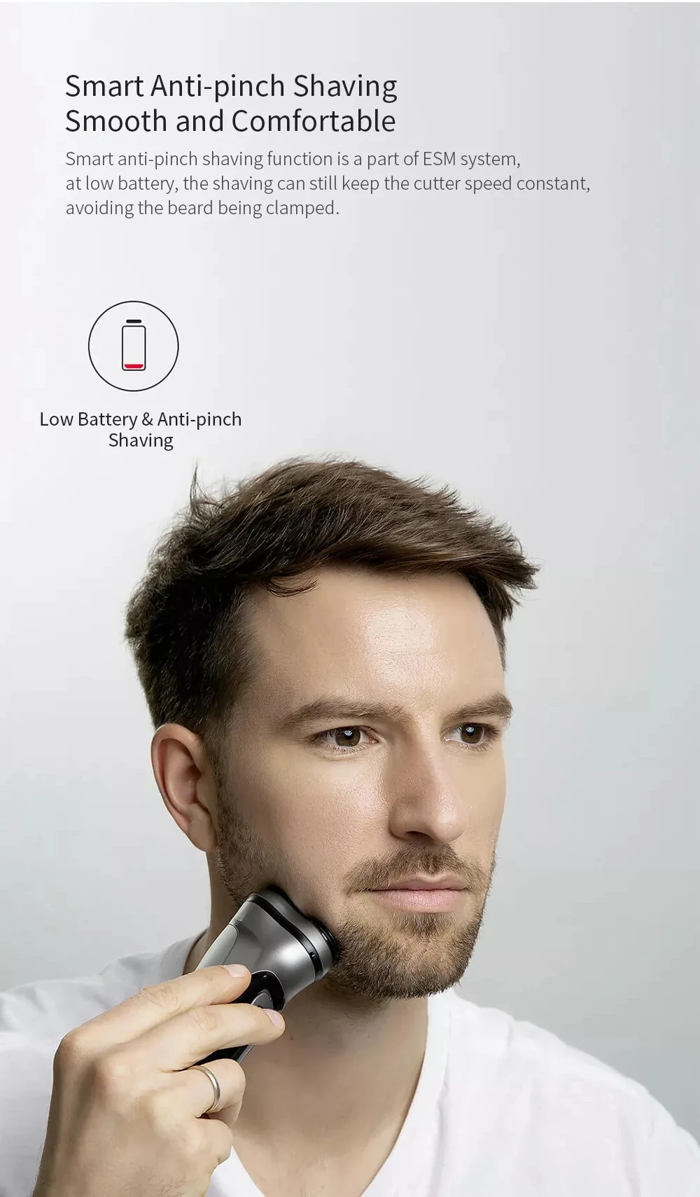 Xiaomi ENCHEN электробритва, триммер для волос, для бритья, USB, быстрая зарядка, 3D плавающая режущая головка, бритвенное лезвие, электрическая бритва