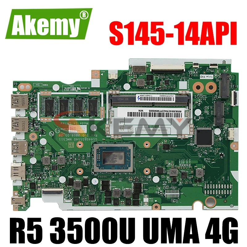 Фото NM-C511 для Lenovo ideapad S145-14API Материнская плата ноутбука с процессором R5 3500U UMA 4G DDR4 100%